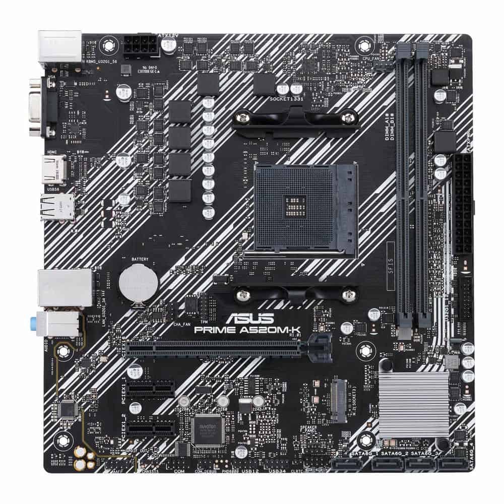 (image for) ASUS AMD Ryzen PRIME A520M-K AM4 PCIe 3.0 MicroATX Motherboard